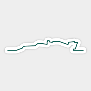 Aston Martin F1 Car Line Art - 2021 Model Sticker